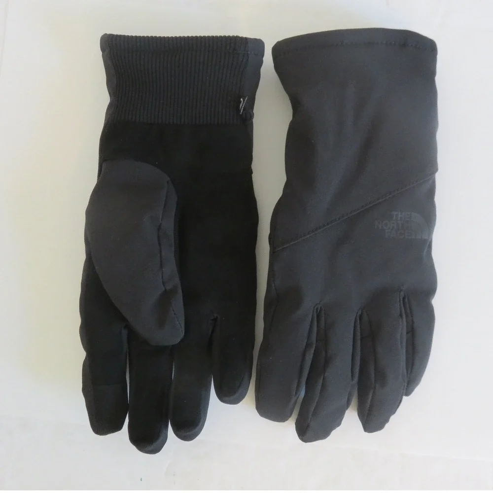 The North Face Womens‎ Apex Etip Gloves Black Softshell Fleece Lined Large L